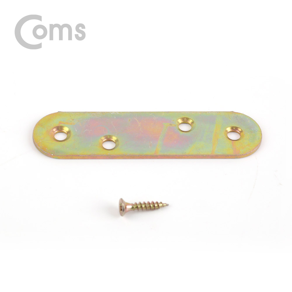 Coms 평철(일자) 4pcs / 76mm X 20mm / 나사못 포함 / -자