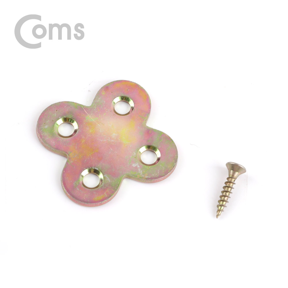 Coms 평철(십자) 4pcs / 40mm X 16mm / 나사못 포함 / +자