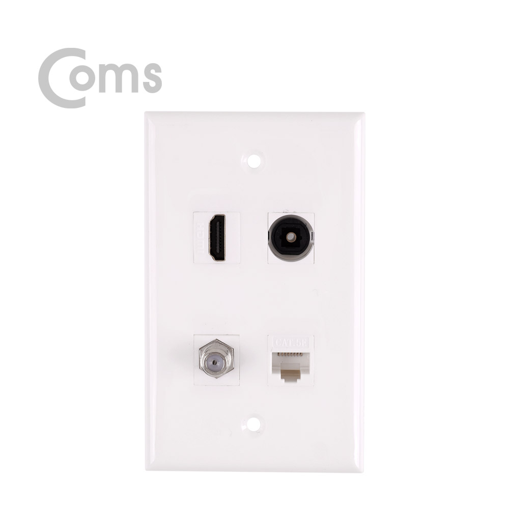 Coms HDMI 월 플레이트(멀티) - HDMI/오디오광(각)/RF/UTP