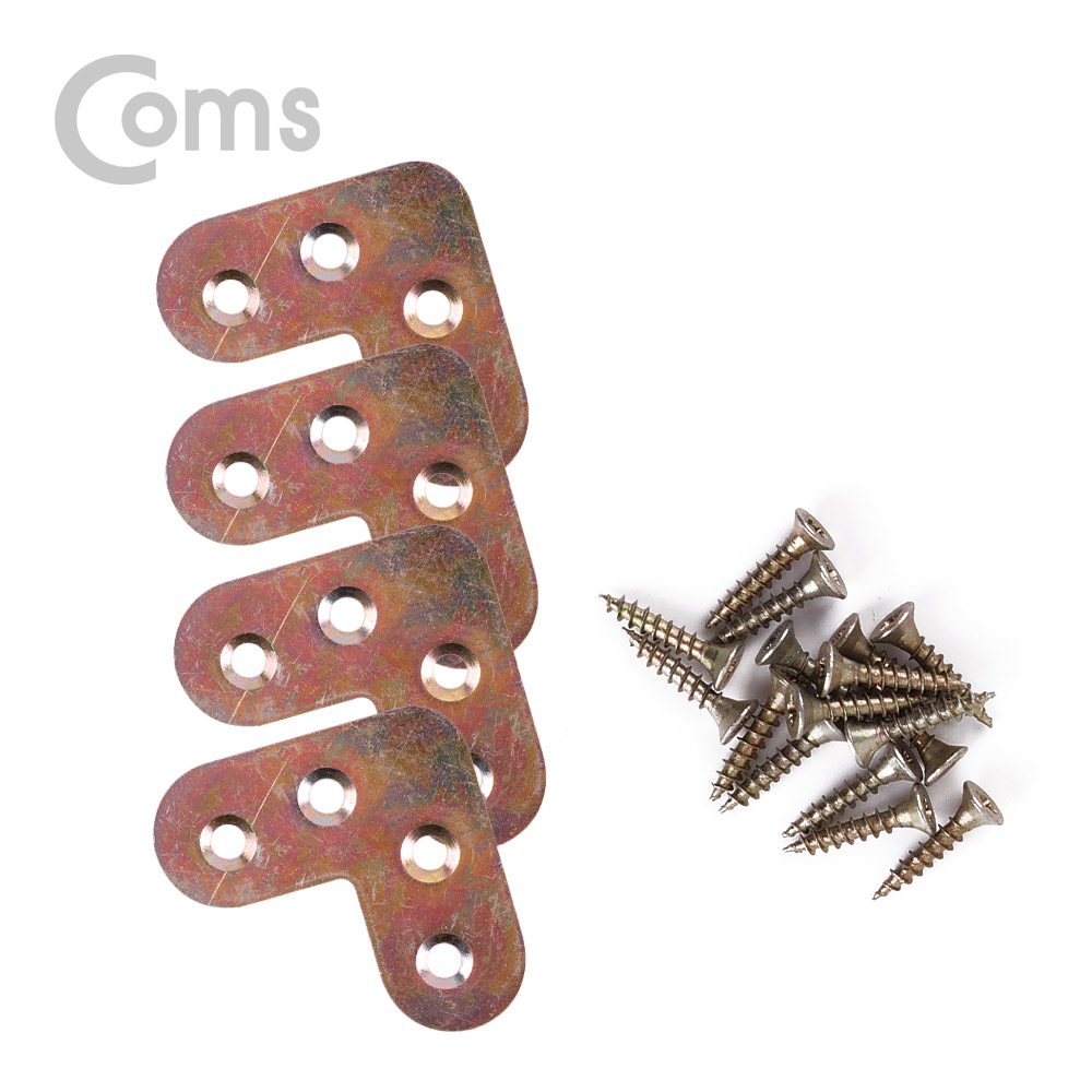 Coms 평철(ㄱ형) 4pcs / 40x18(mm) / 나사못 포함