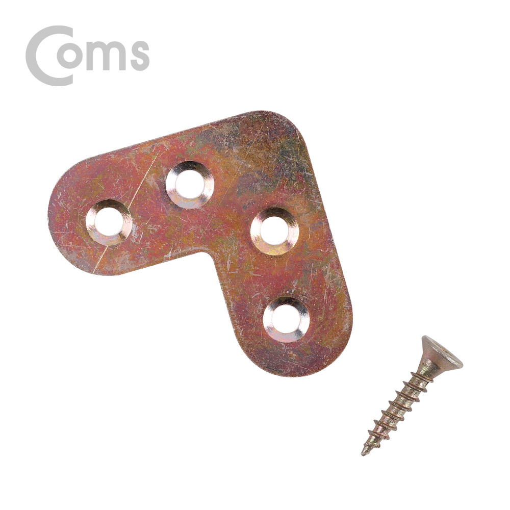 Coms 평철(ㄱ형) 4pcs / 40x18(mm) / 나사못 포함