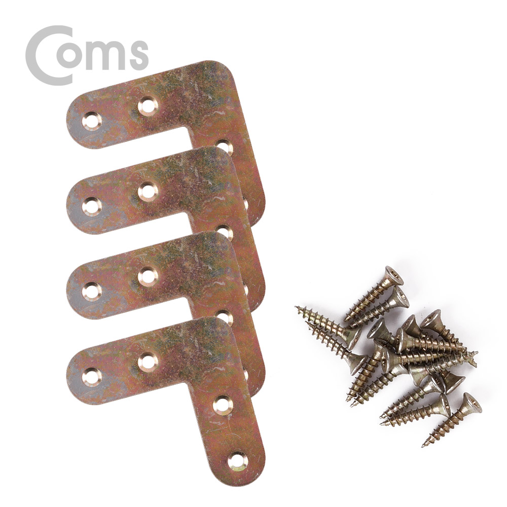 Coms 평철(ㄱ형) 4pcs / 60x60(mm) / 나사못 포함