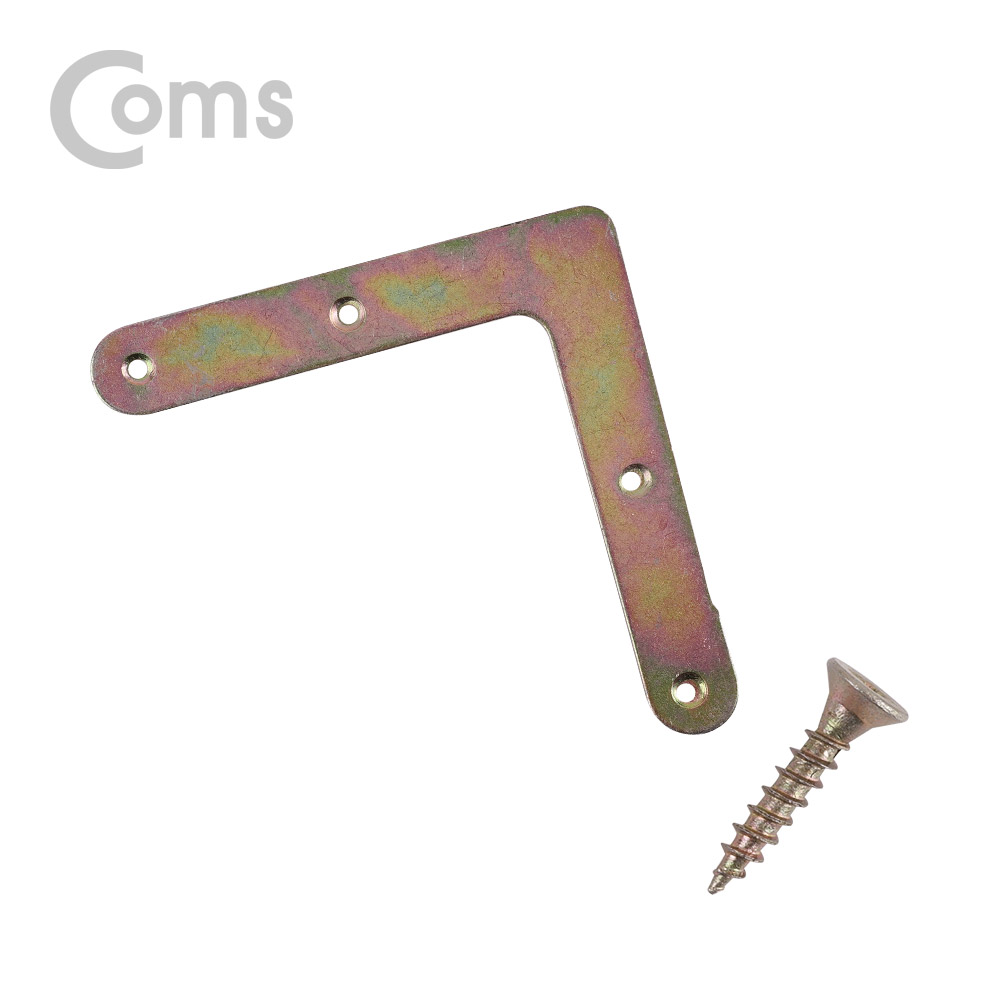Coms 평철(ㄱ형) 4pcs / 100x100(mm) / 나사못 포함