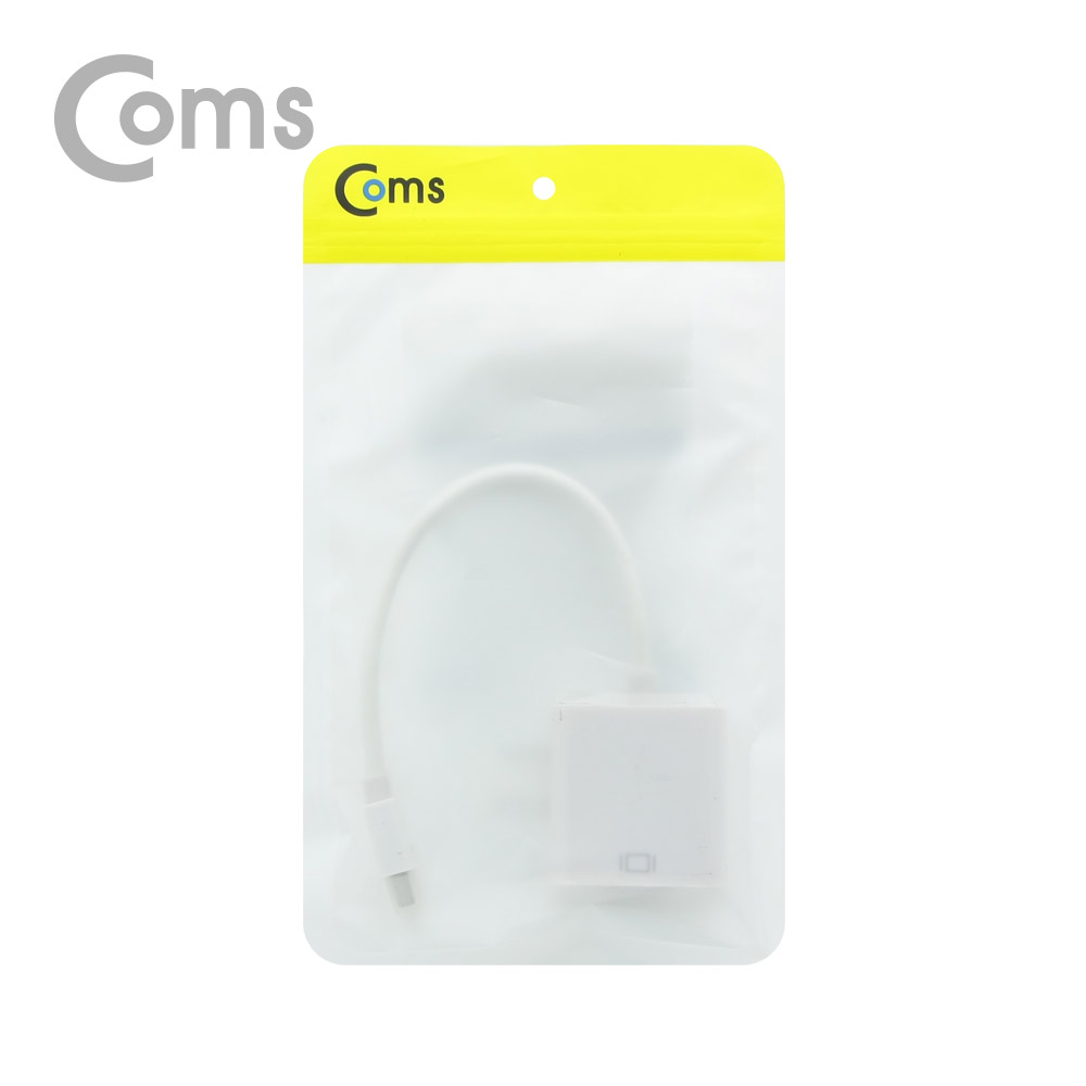 Coms 디스플레이포트 컨버터 25cm / Mini DP(M) to VGA(F) / White/DisplayPort