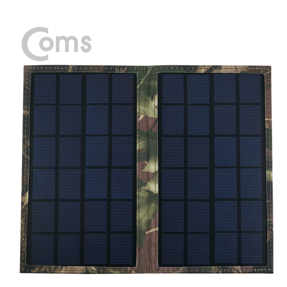Coms 접이식 태양광 충전기 6W 패널, 5V/1A