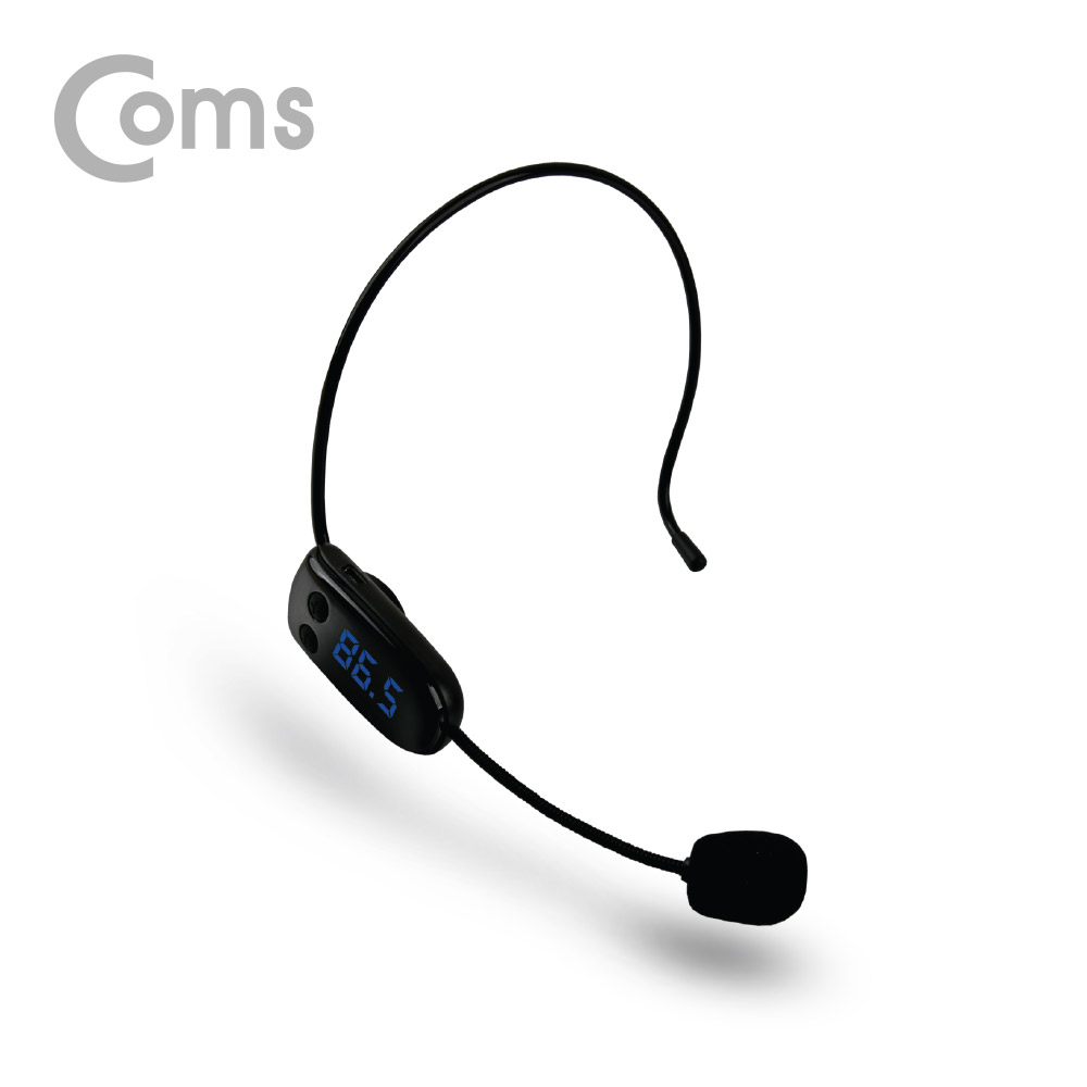 Coms 휴대용 무선 마이크 앰프(스피커) +유선 마이크 Black / FM 라디오, USB, Micro SD