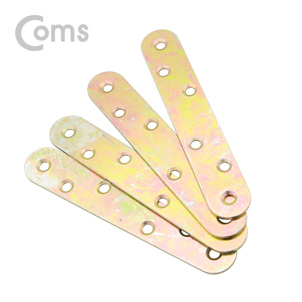 Coms 평철(일자) 4pcs / 115mm X 20mm / 나사못 포함 / -자