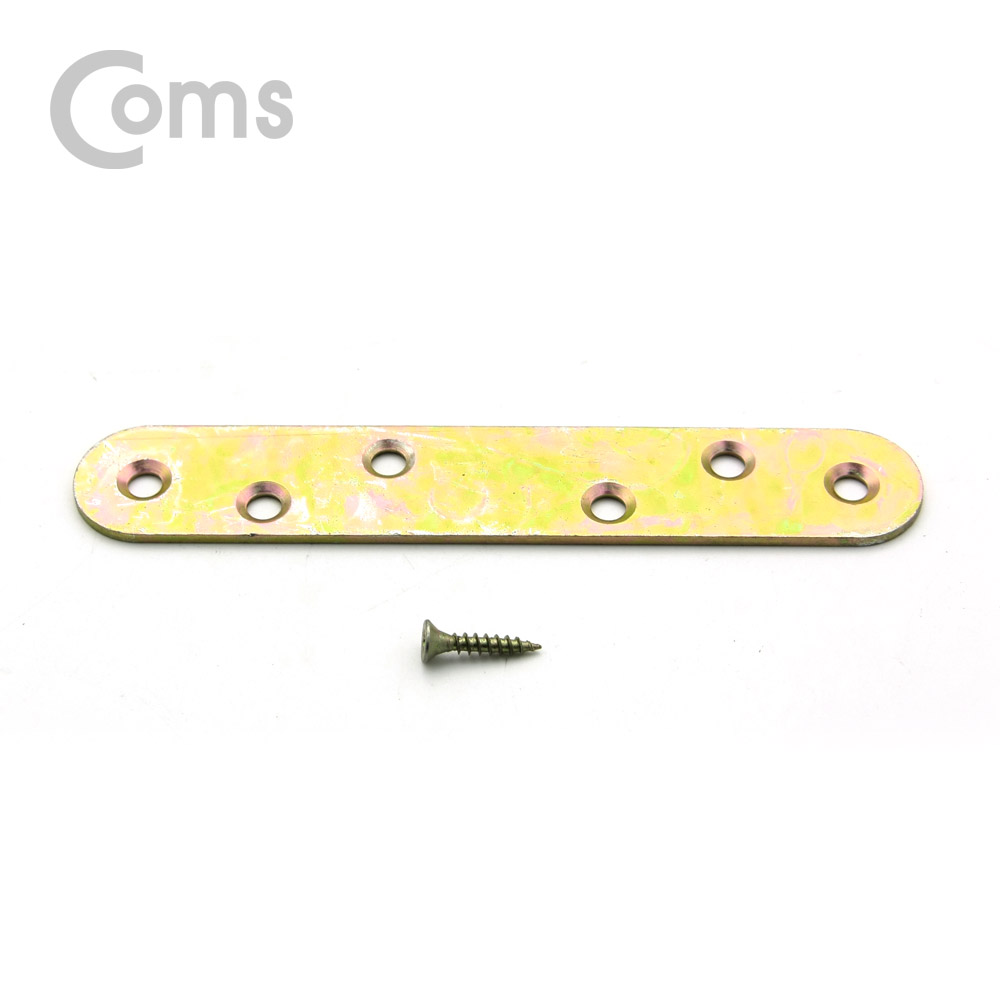 Coms 평철(일자) 4pcs / 115mm X 20mm / 나사못 포함 / -자