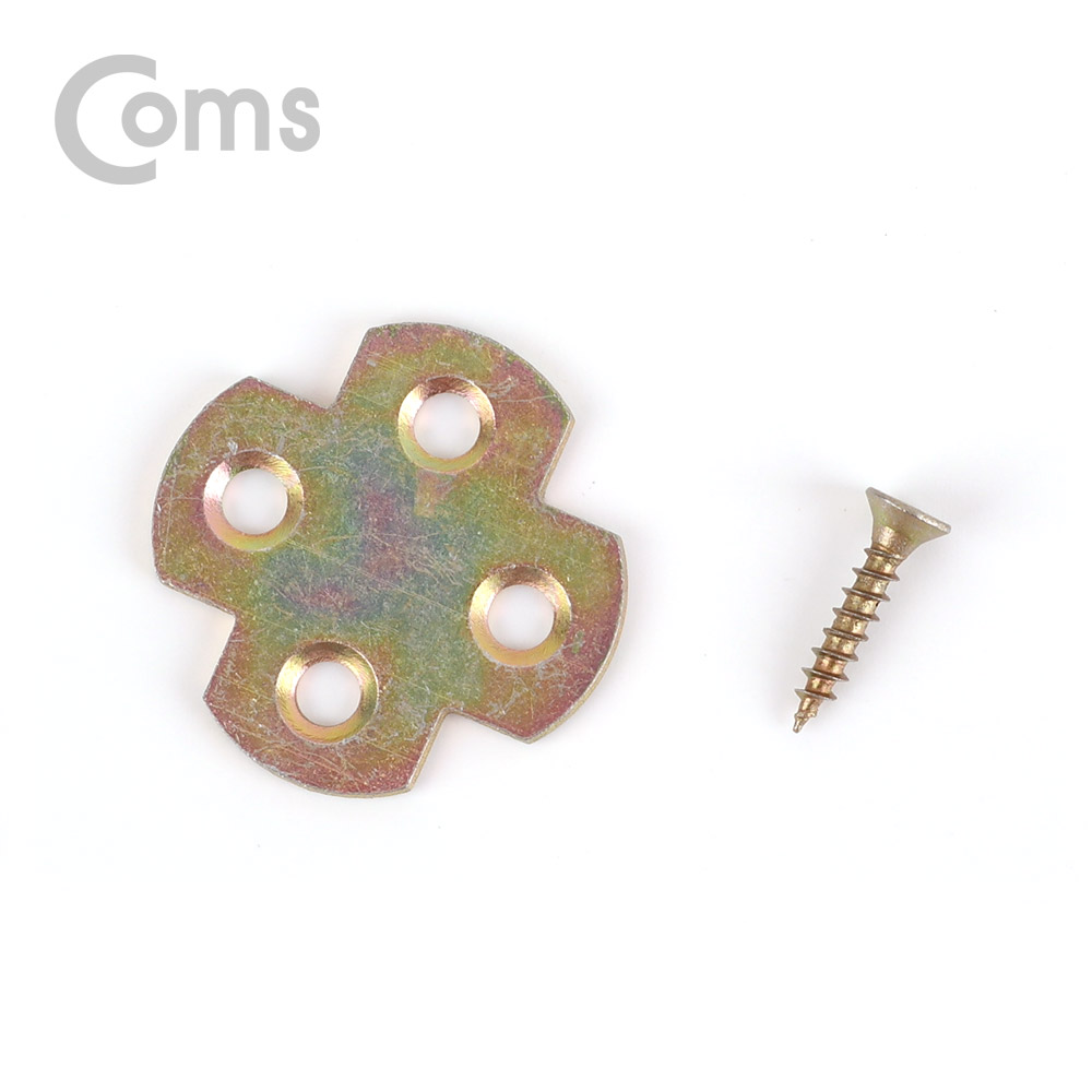 Coms 평철(십자) 4pcs / 30mm X 16mm / 나사못 포함 / +자