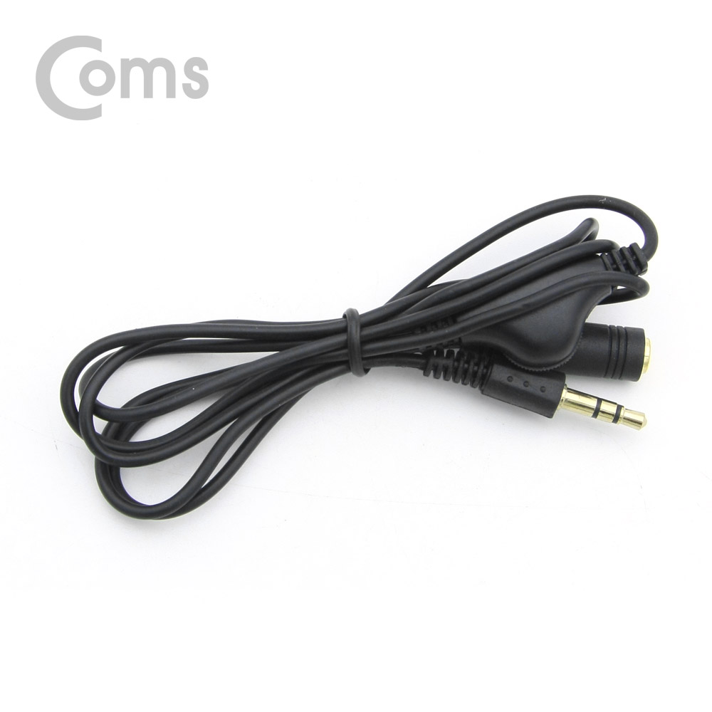 Coms 스테레오 연장 케이블 (3.5MF/볼륨조절 휠) 1M/Stereo