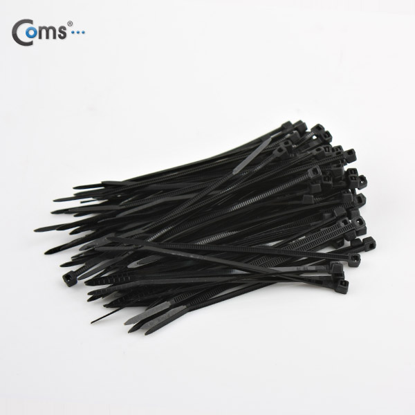 Coms 케이블 타이(1봉/100pcs) CHS-3 검정, 100mm x 3mm