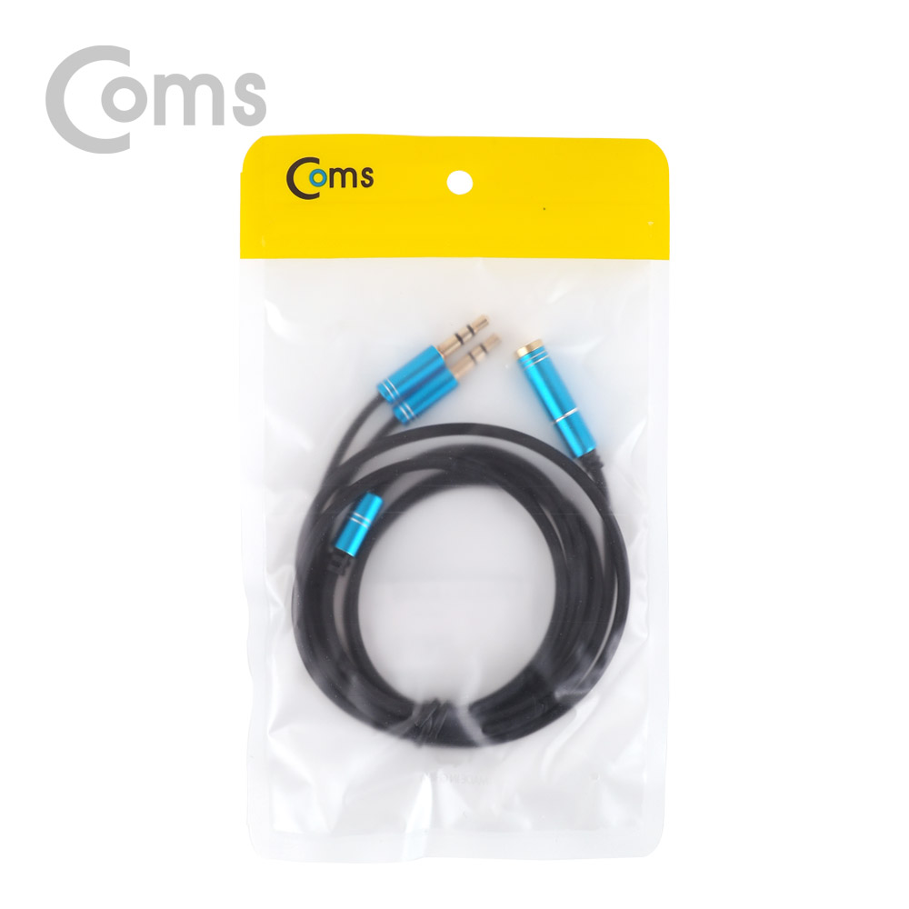Coms 스테레오 케이블 Y형 3.5(F - 4극)/3.5(M x 2) 1M/Stereo