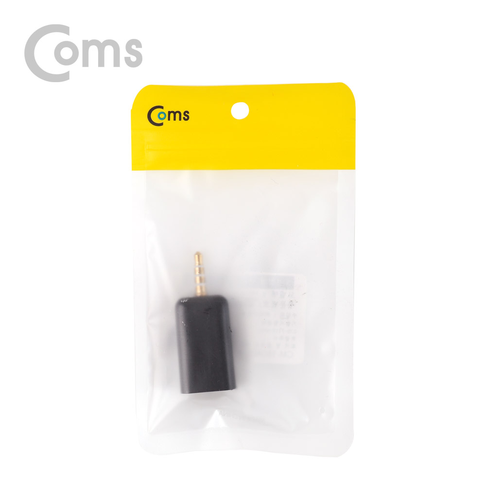 Coms 스테레오 젠더 Y형(4극 3.5 M / 3극 F x 2) Black/Stereo