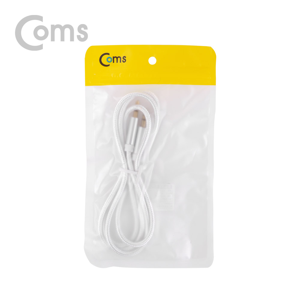 Coms 스테레오 케이블 (3.5) 1M, Silver - 나일론 피복/Stereo