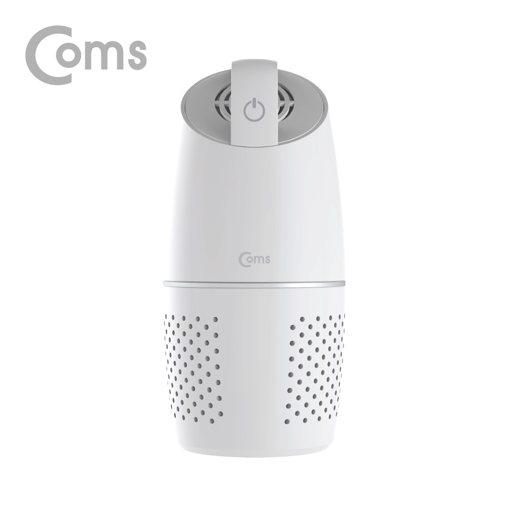 Coms 차량용 공기청정기 (헤파필터 탑재 / PM2.5 초미세먼지 제거 / USB 1포트 지원)