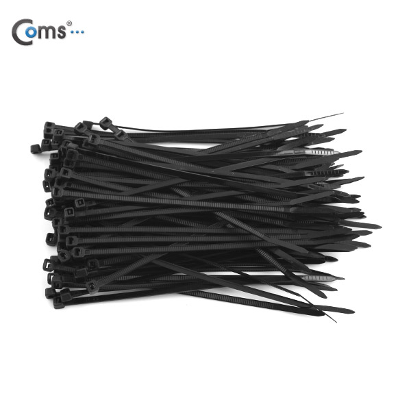 Coms 케이블 타이(1봉/100pcs), CHS-4, 검정, 150mm x 4mm
