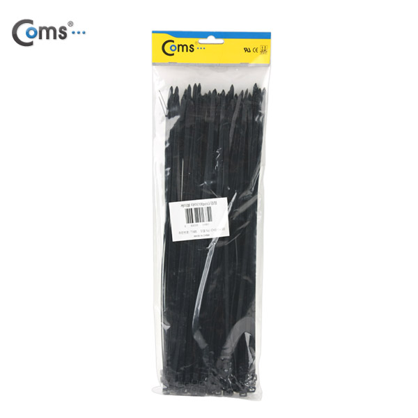 Coms 케이블 타이(100pcs), CHS-5 * 300/검정, 300mm x 5mm