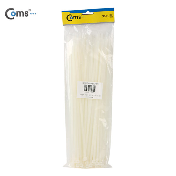 Coms 케이블 타이(100pcs), CHS-5 * 300/흰색, 300mm x 5mm