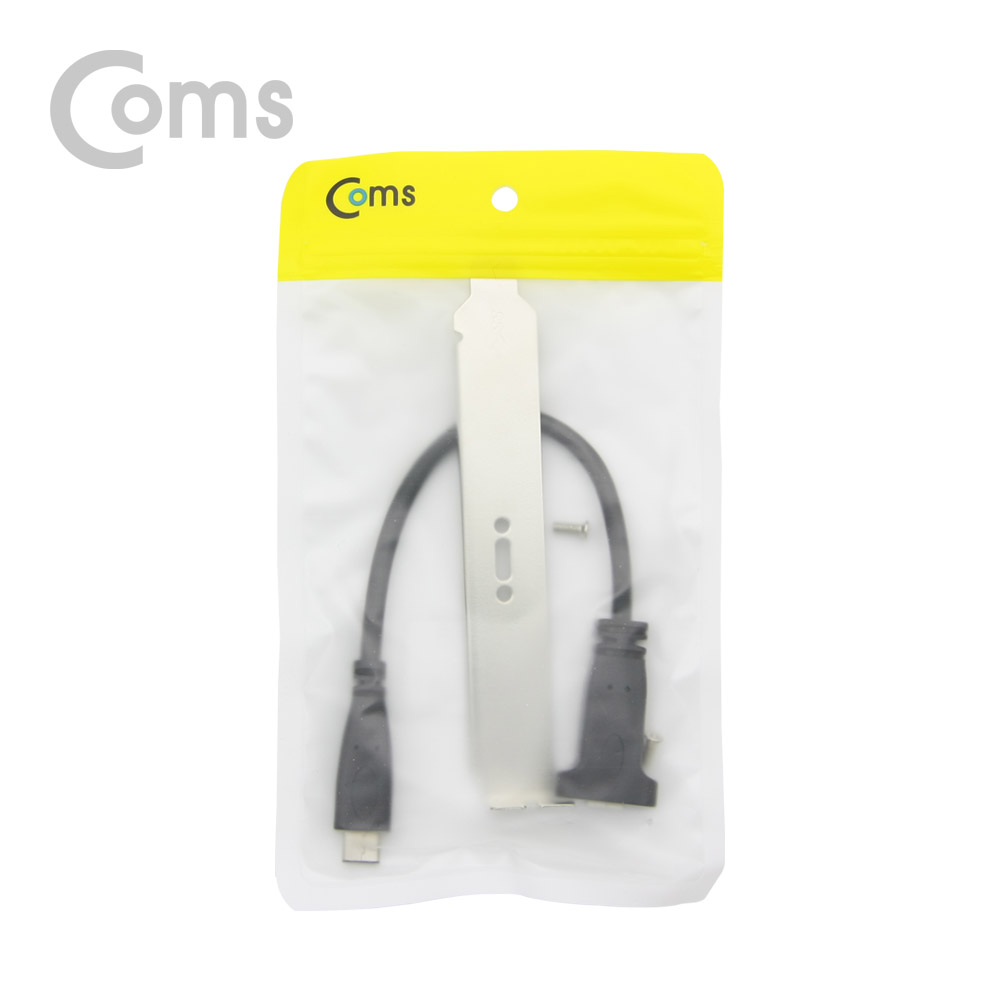 Coms USB 3.1(Type C) 포트 연장 젠더(M/F) 20cm / 브라켓 포함
