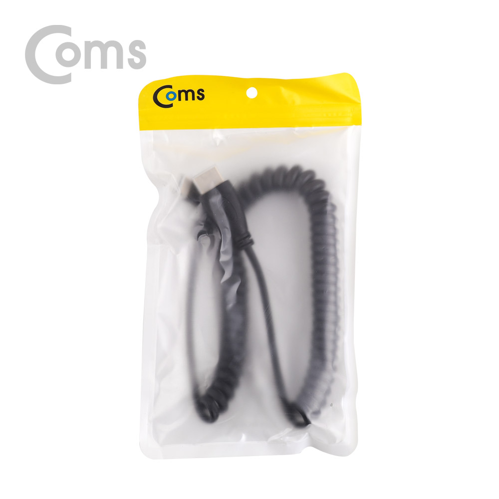 Coms HDMI/HDMI(Mini) 스프링 케이블 30cm ~ 1M / Mini HDMI 우향꺾임(꺽임)