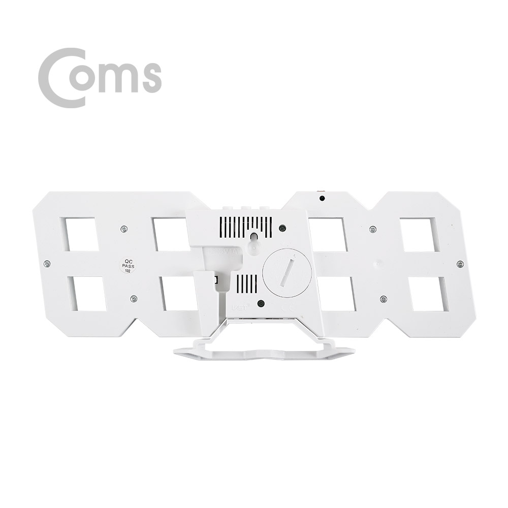 Coms 시계(LED) / 탁상용 / 벽걸이 / 알람 / 온도 / 날짜 / 인테리어 / 벽 & 탁자형 _White