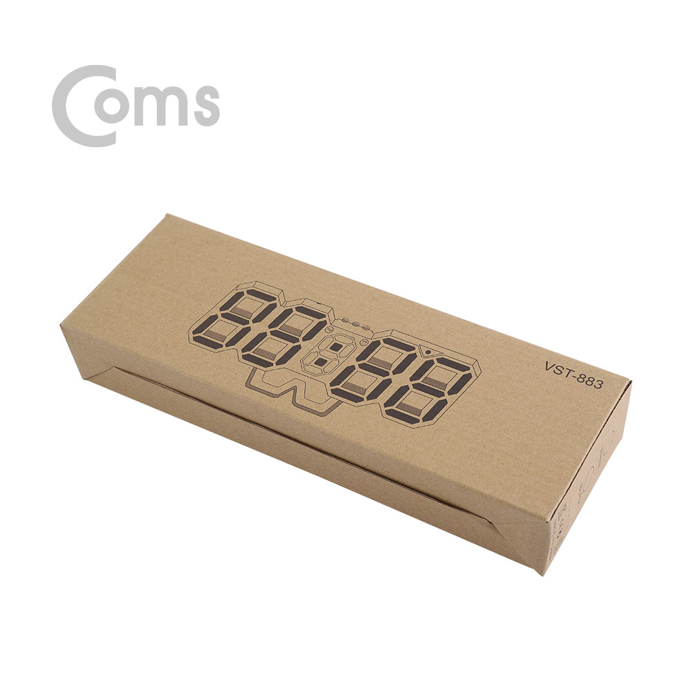 Coms 시계(LED) / 탁상용 / 벽걸이 / 알람 / 온도 / 날짜 / 인테리어 / 벽 & 탁자형 _White