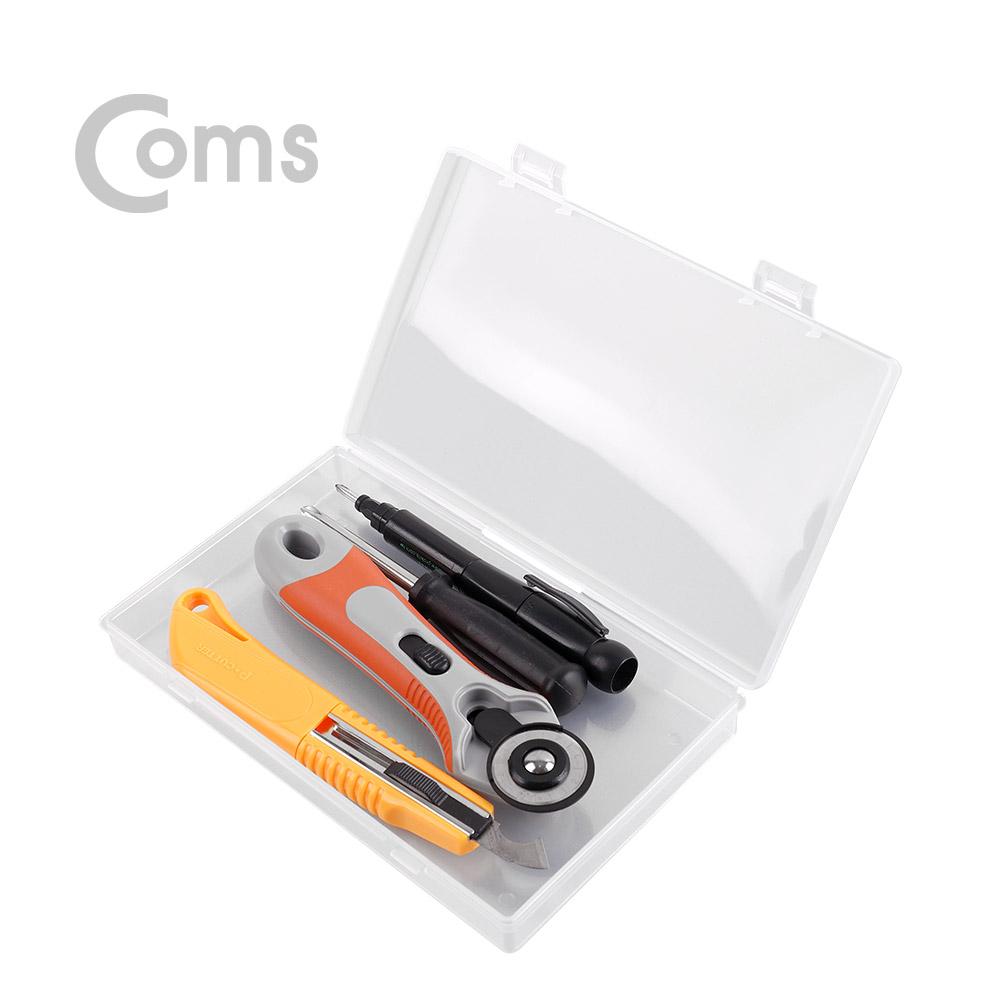 Coms 다용도 PVC 수납함 - 약 17.5 x 10.5cm