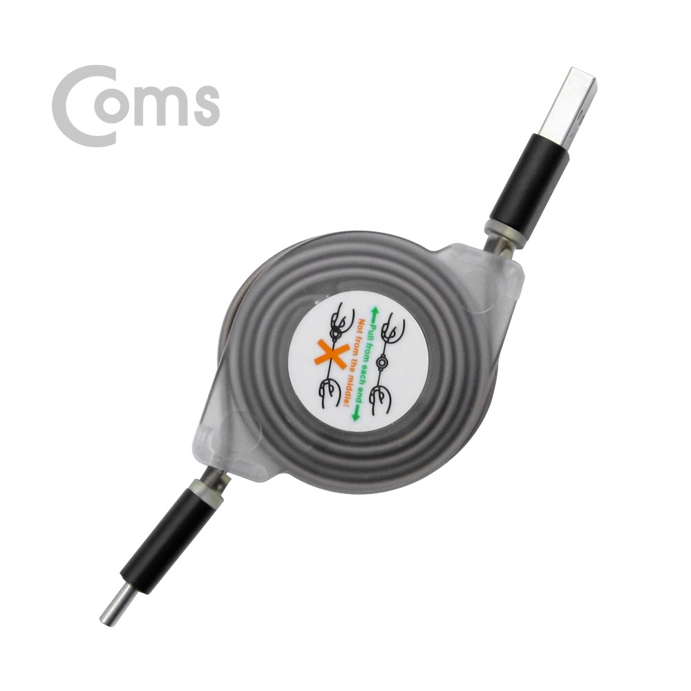 Coms USB 3.1 (Type C) 케이블- 자동감김, Black