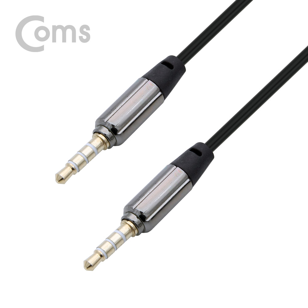 Coms 스테레오 케이블 (3.5/4극/스프링) - 약 35cm ~ 100cm / Stereo