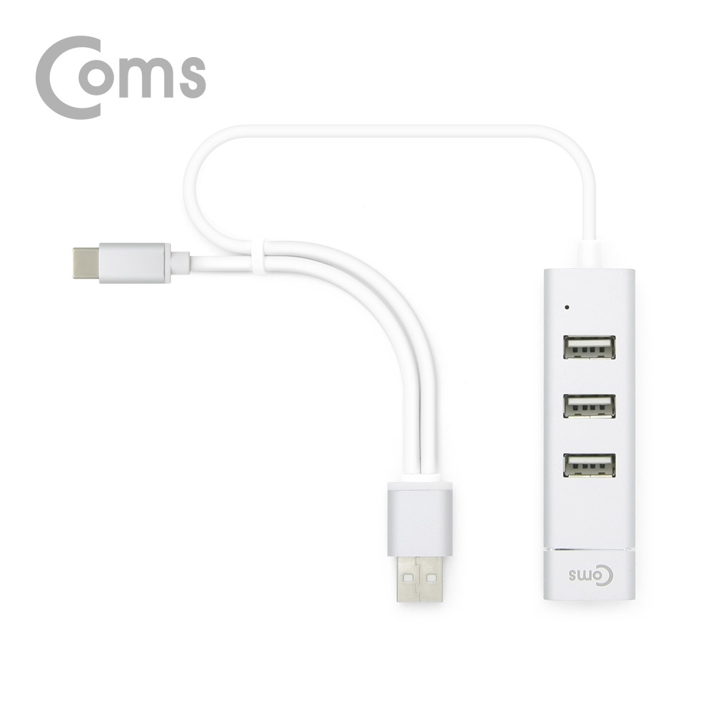 Coms USB 3.1 Type C 허브 (Type C to USB 2.0 3Port + LAN 1Port