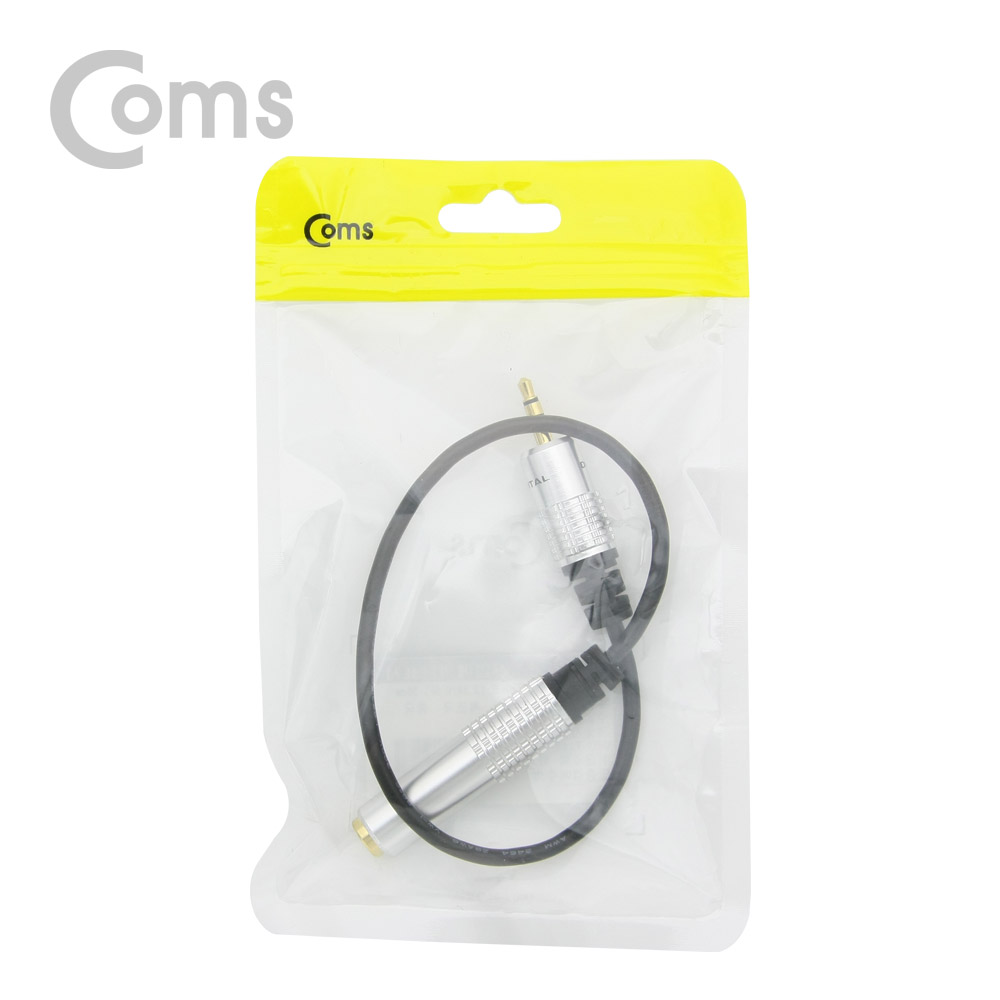 Coms 스테레오 케이블(3.5M/6.5F) 30cm, Metal / Stereo