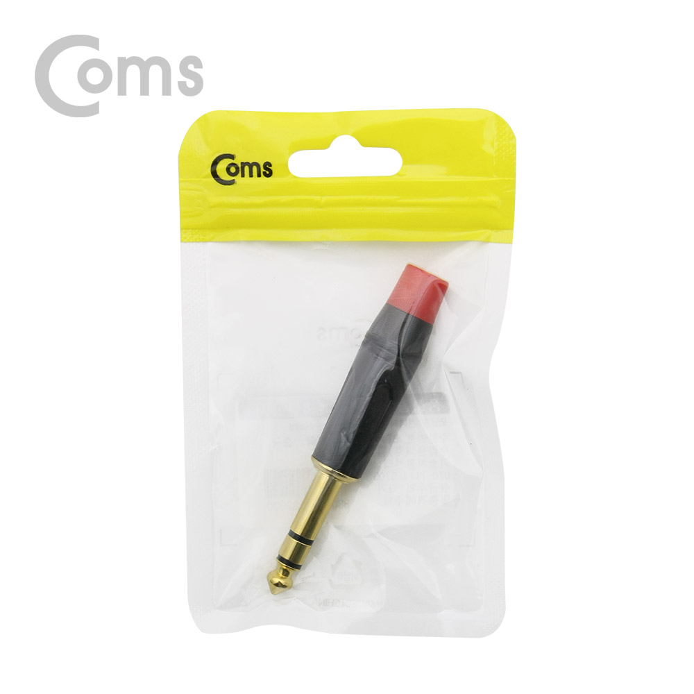 Coms 컨넥터 / 커넥터-스테레오 6.3 수/Gold - Black/Red
