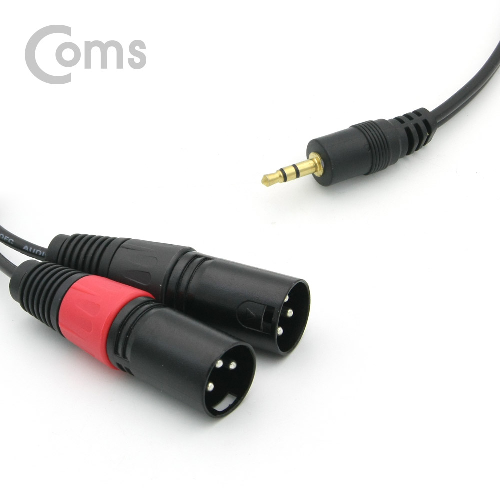 Coms 캐논 변환 케이블(Y형) 30cm, 3.5 ST(M)/캐논(M)x2