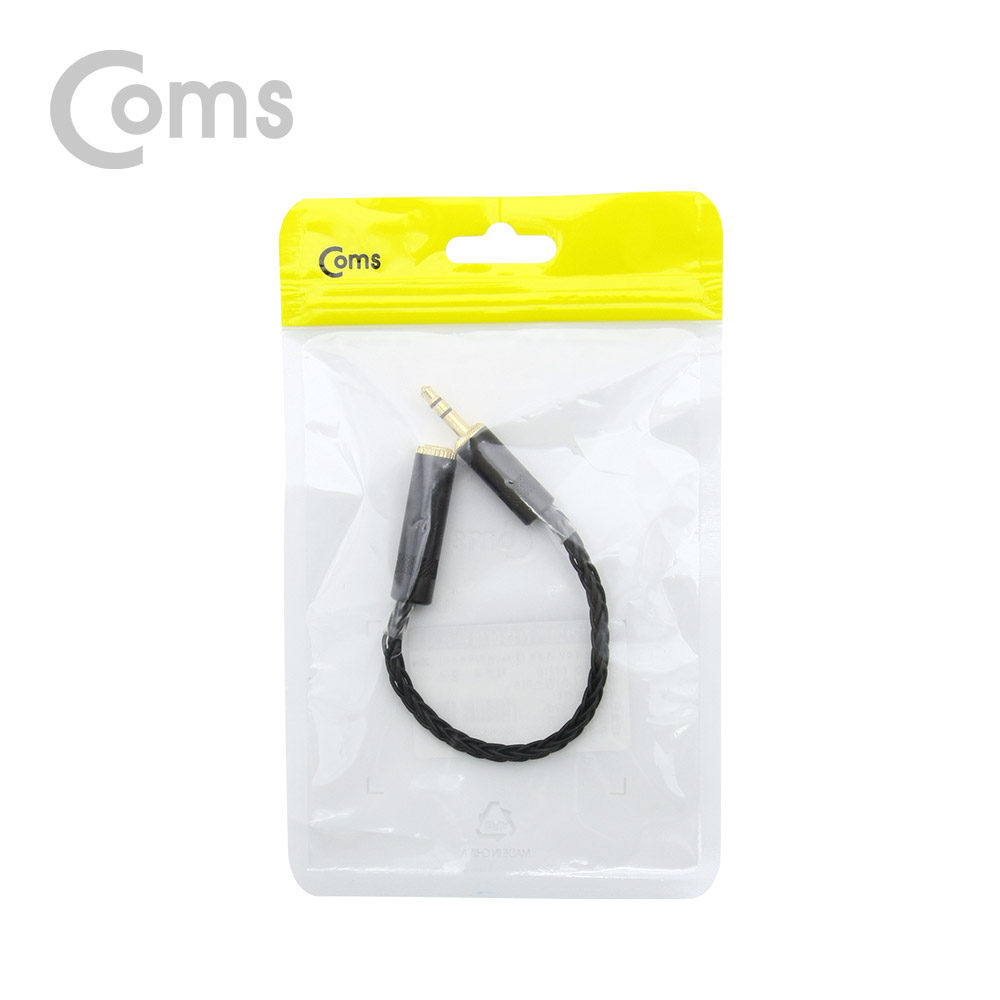 Coms 스테레오 케이블 (3.5mm / 연장 / 트위스트 / Metal 커넥터) - 20cm/Stereo