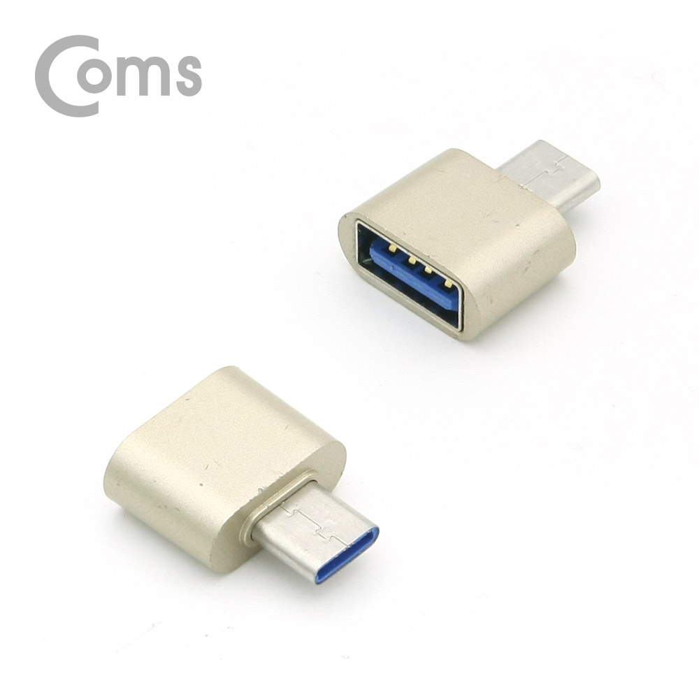 Coms USB 3.1(Type C) OTG 젠더(C M/2.0 F), Short/Silver
