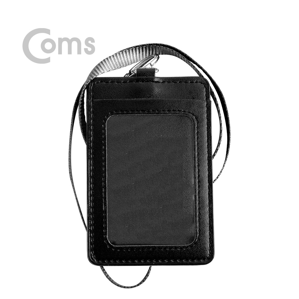 Coms 카드지갑 목걸이, Black