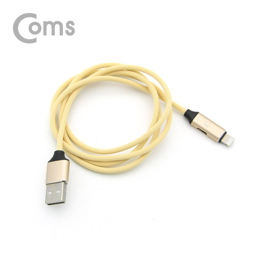 Coms 듀얼 iOS 8핀 케이블 / 충전/데이터+음악감상(8핀 이어폰) / 1M