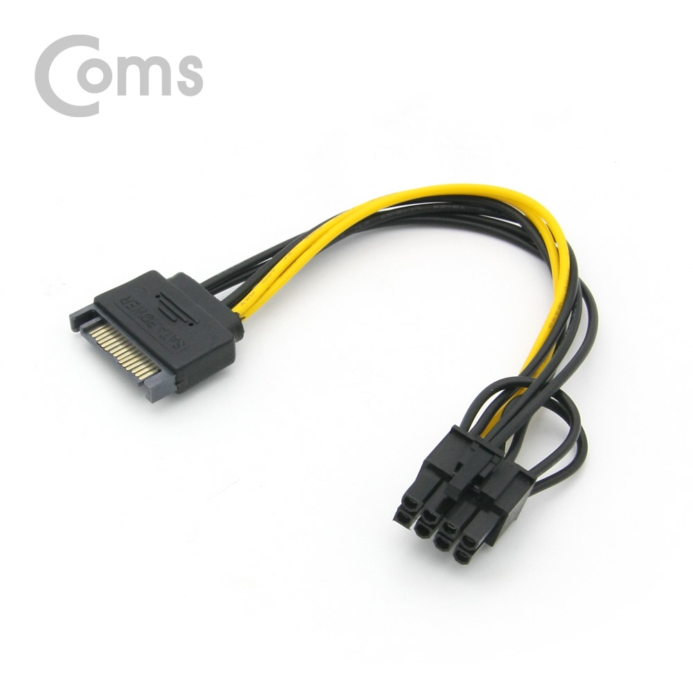 Coms SATA 전원 케이블(VGA 변환) / SATA PCB to VGA 8P (6P+2P) / 20cm
