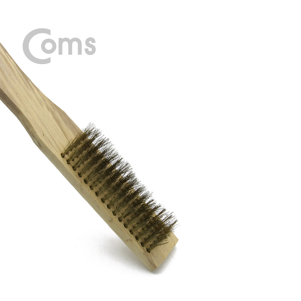 Coms 브러쉬(와이어), 20cm/ 나무손잡이 / 신주솔 / 황동 브러쉬 / 와이어 브러시 / 철 브러쉬