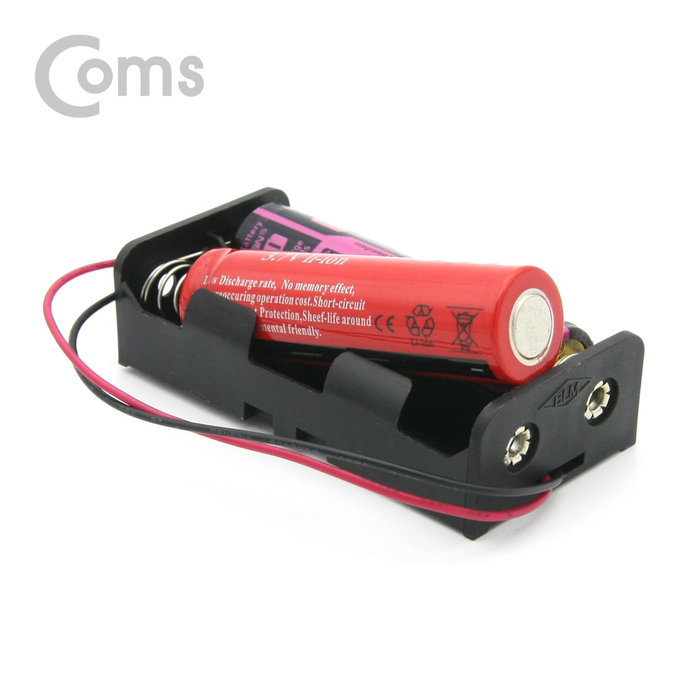 Coms 건전지 홀더/배터리 홀더, 18650 x 2ea, 2선전원 / 15cm