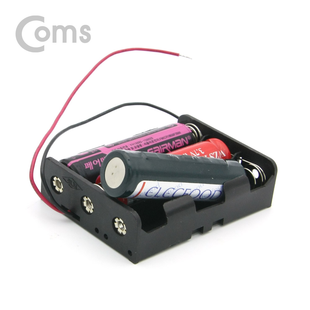 Coms 건전지 홀더/배터리 홀더, 18650 x 3ea, 2선전원 / 15cm