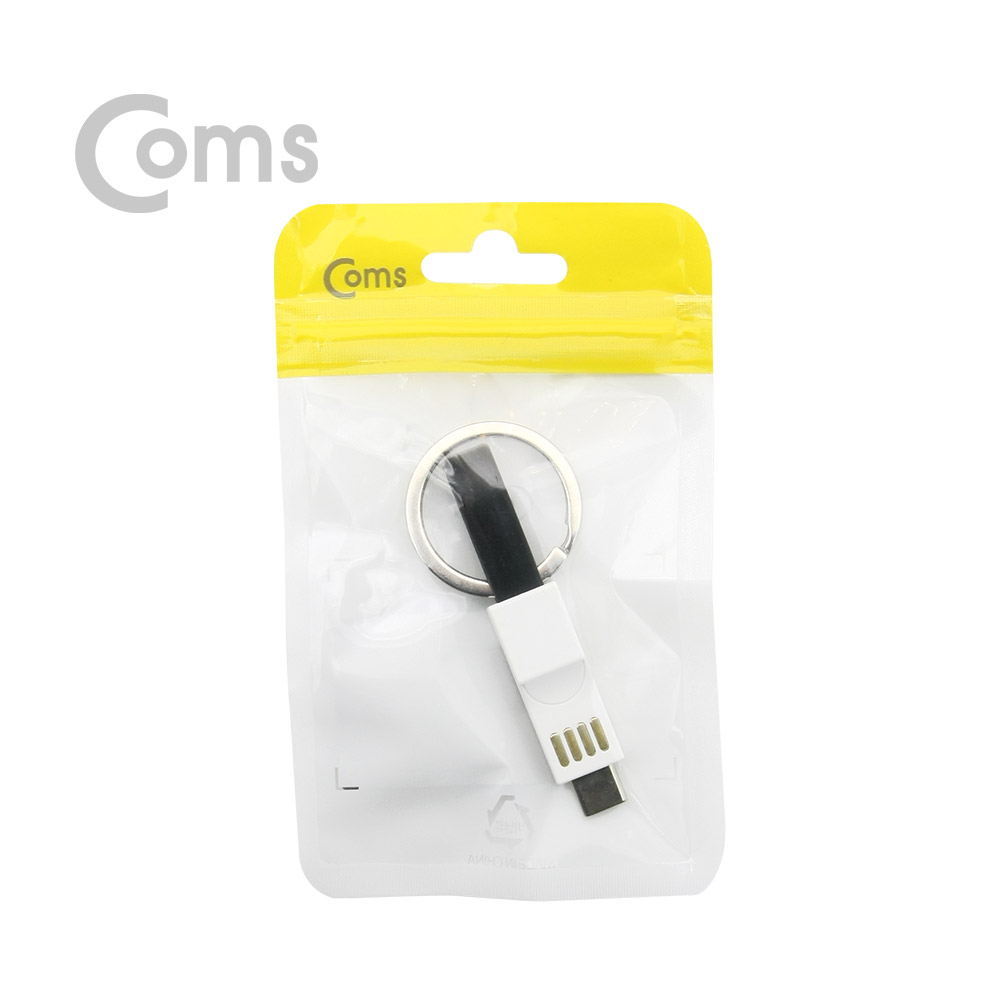 Coms Type C (USB 3.1) 스마트폰 멀티 케이블 / 자석/2 in 1 / Type C / iOS 8Pin  / Black