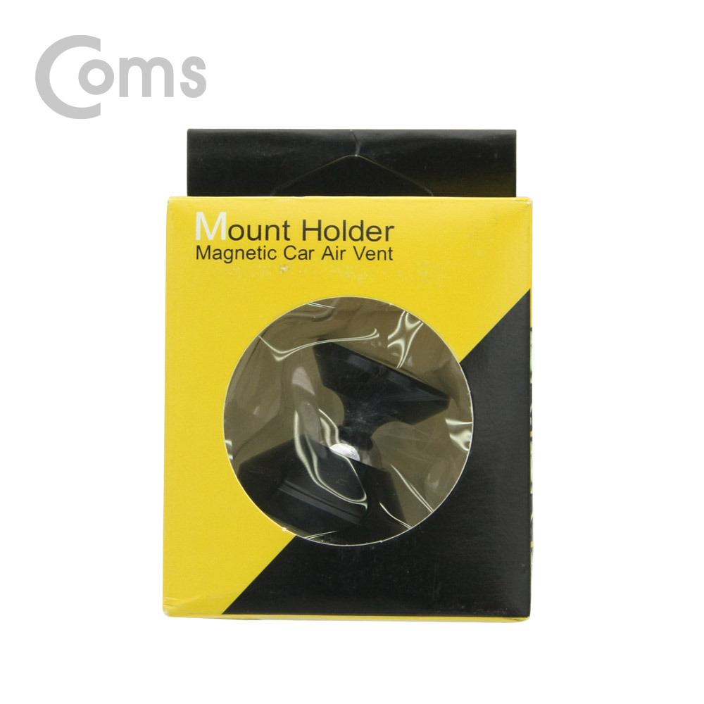Coms 스마트폰 거치대 Black/메탈 - 대쉬보드 부착형, 마그네틱