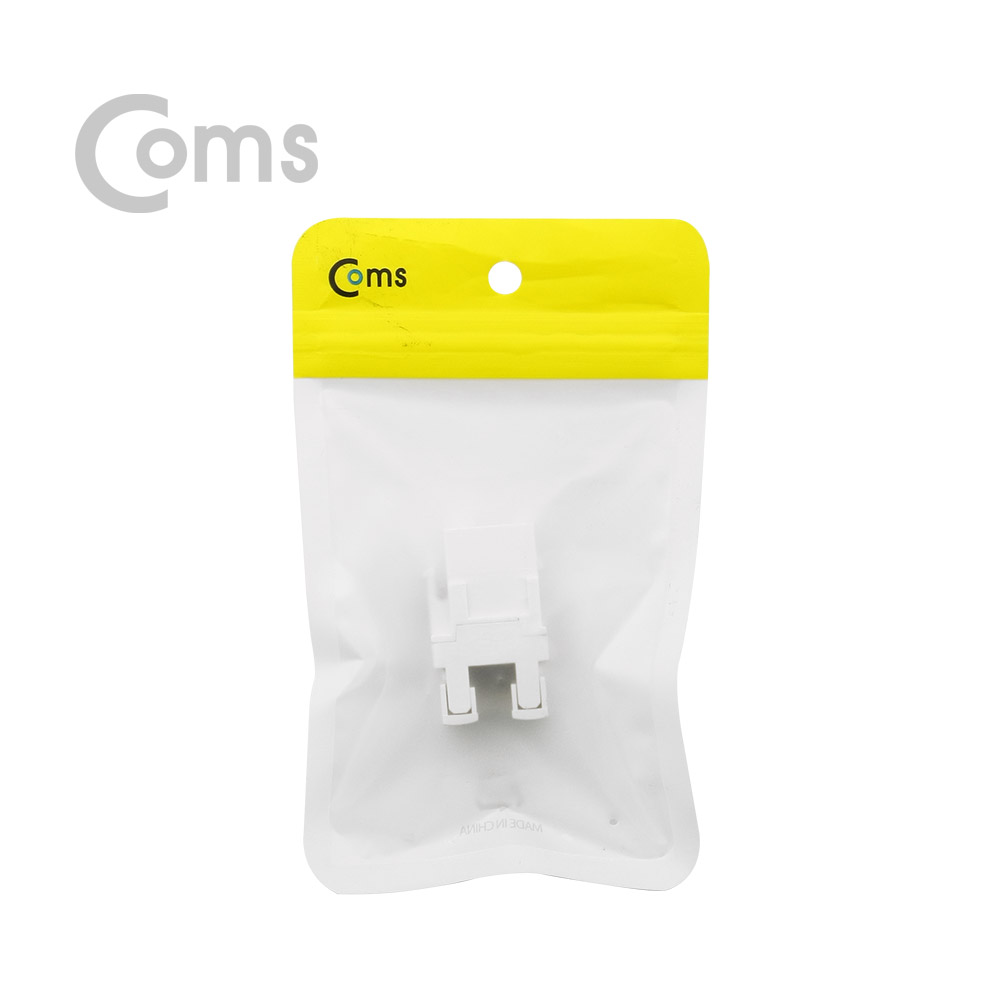 Coms 키스톤잭, CAT6-흰색 w/PCB, 180도