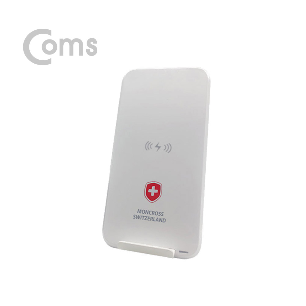 스위스 몽크로스 고속 듀얼 무선 충전기 패드/5V-1A/9V-1.3A - 화이트