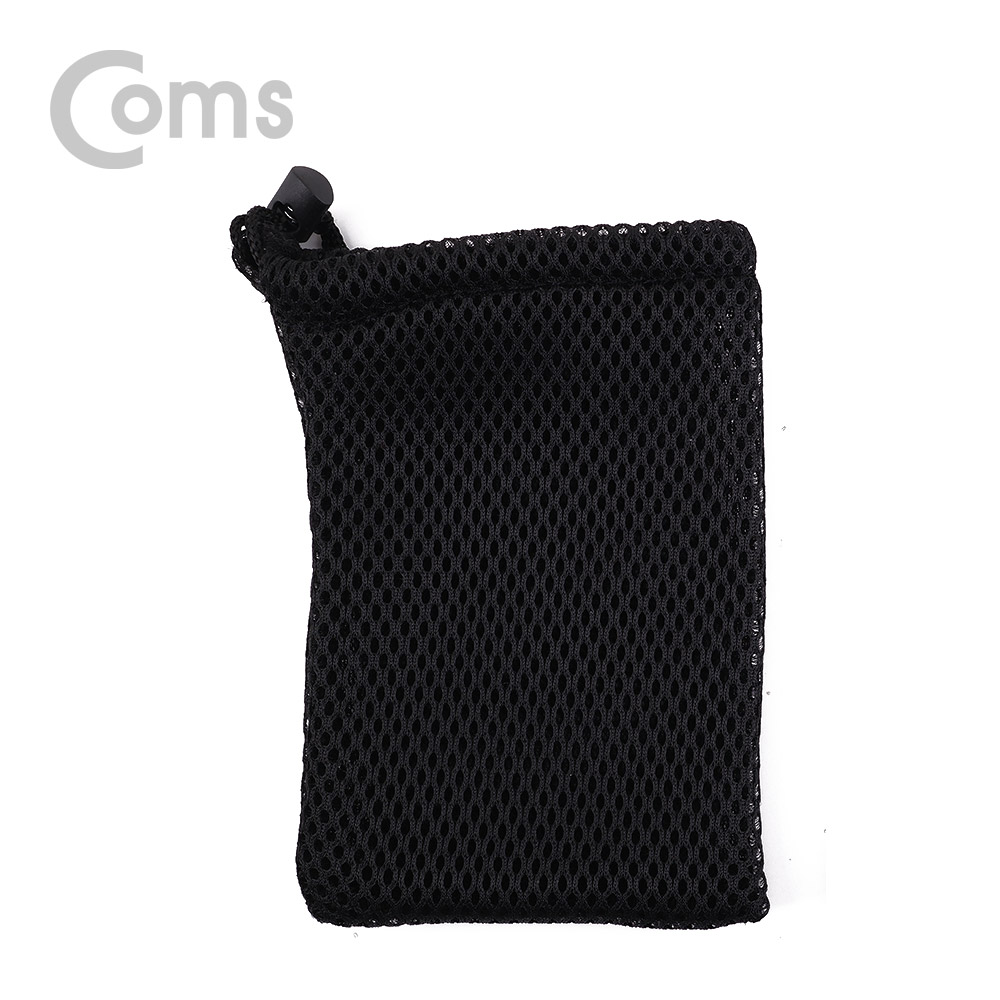 Coms 여행용 다용도 파우치(매쉬), 10 x 15cm / 블랙