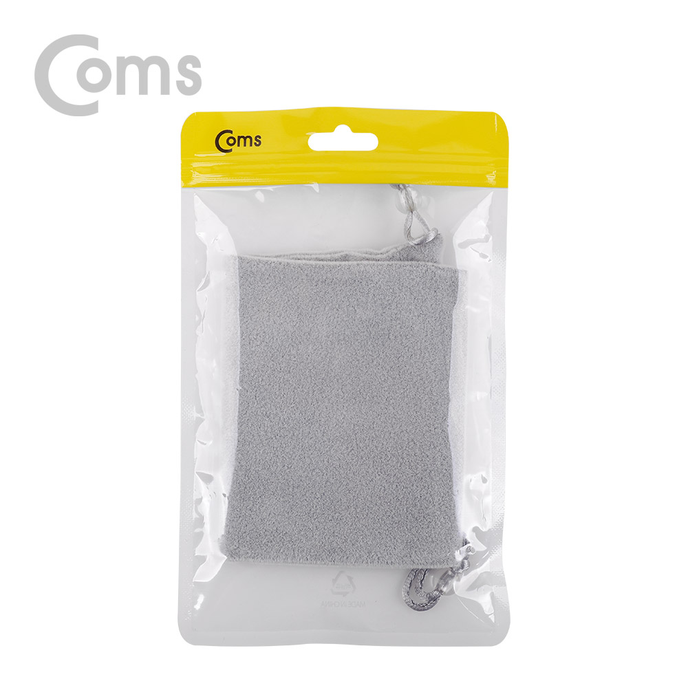 Coms 여행용 다용도 벨벳 파우치, 10 x 17cm / light gray