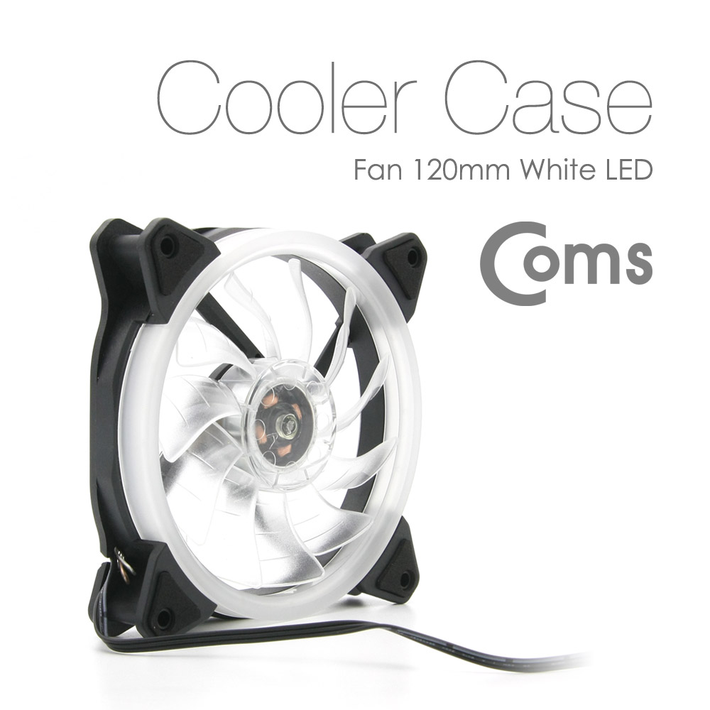 Coms 쿨러 케이스용 CASE, 120mm, White LED, Cooler
