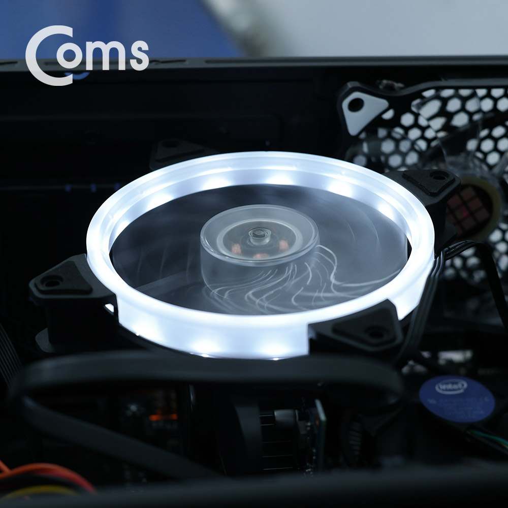 Coms 쿨러 케이스용 CASE, 120mm, White LED, Cooler
