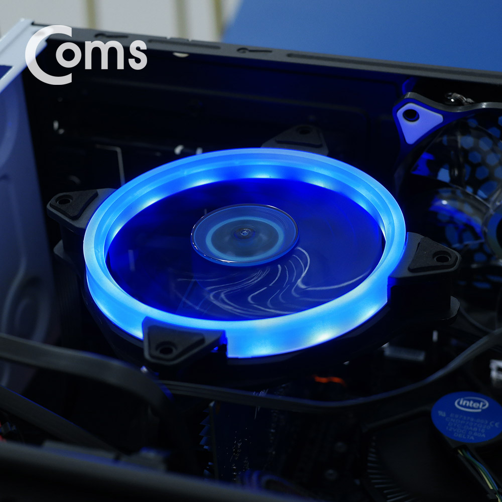 Coms 쿨러 케이스용 CASE, 120mm, Blue LED, Cooler